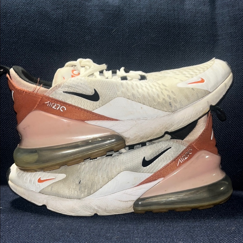 Nike Air Max 270 Sneakers - White and Orange